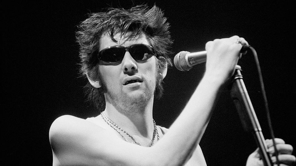 Shane MacGowan, vocal, performs on March 4th 1995 at the Paradiso in Amsterdam, Netherlands.