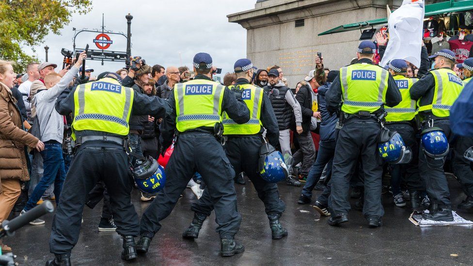 Anti-lockdown protesters clash with police in central London