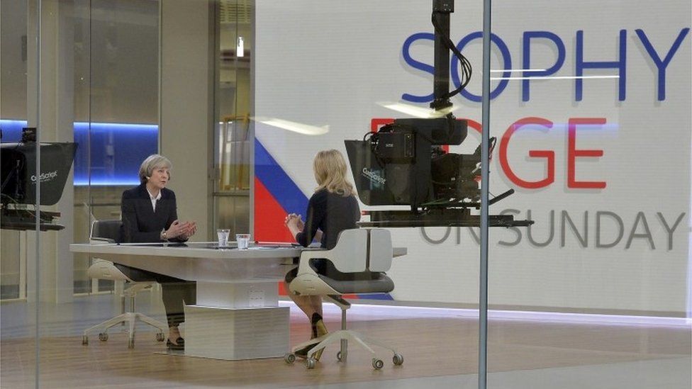 Sophy Ridge interviewing Theresa May