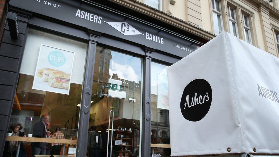 The Ashers Baking Company shop in Belfast city centre