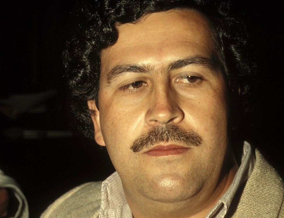 Pablo Escobar, the godfather of the Medellin Cartel in Colombia in February , 1988.