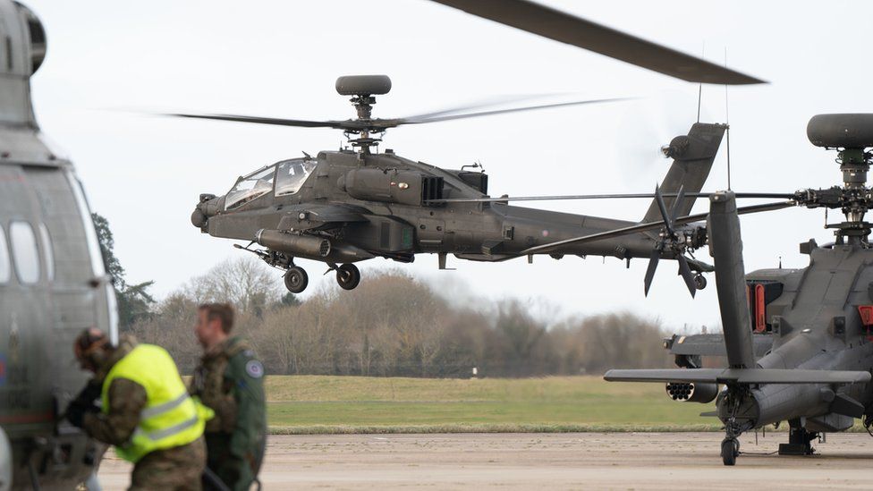 Apache attack helicopters start test flights at Wattisham - BBC News
