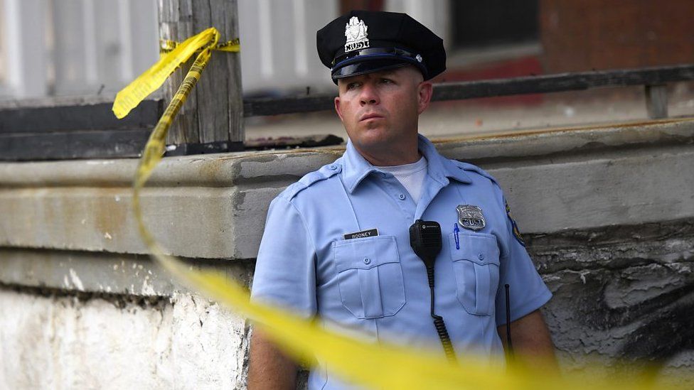 During an eight-hour standoff with police, a gunman in Philadelphia shot six police officers.