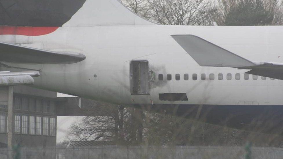 Cotswold Airport 'booms' Plane seen with damaged door BBC News