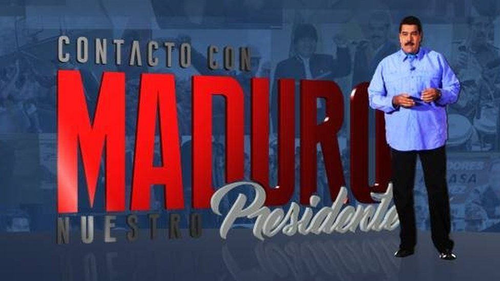 Sign promoting President Maduro's show