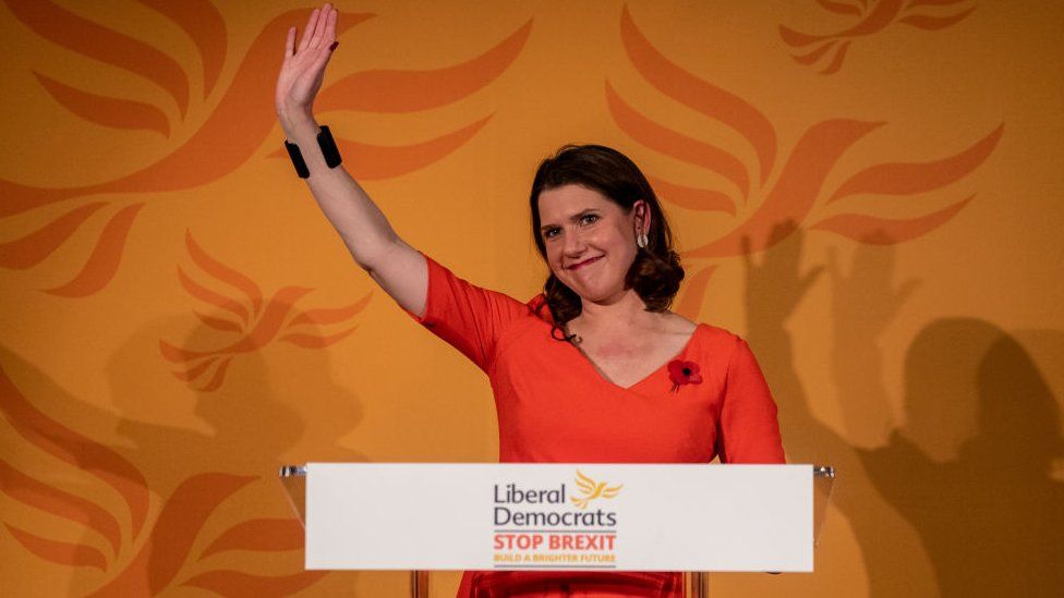 Jo Swinson at the start of the 2019 general election campaign