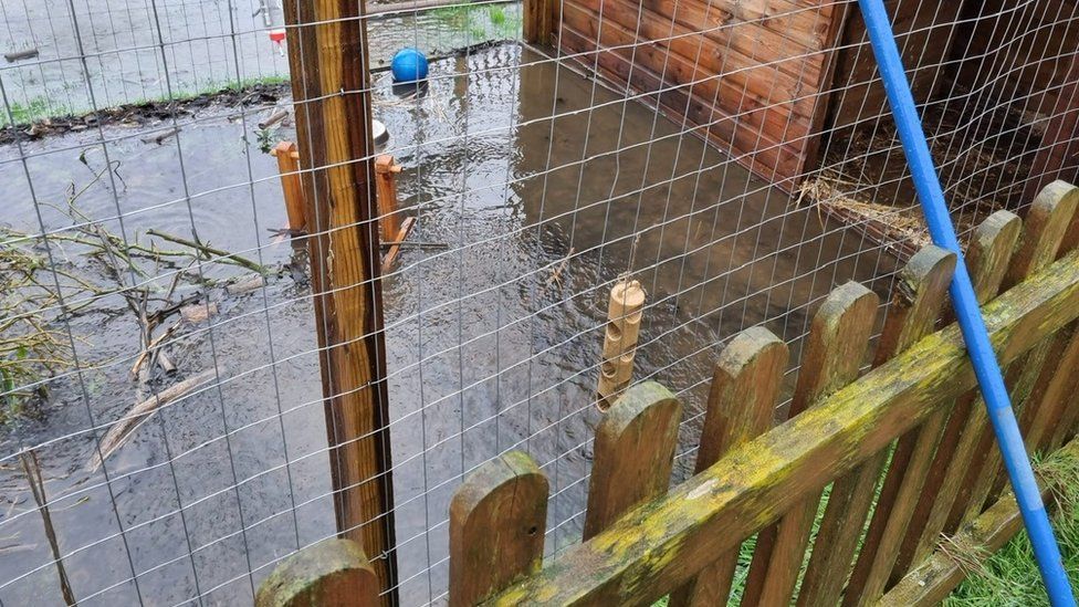A flooded enclosure