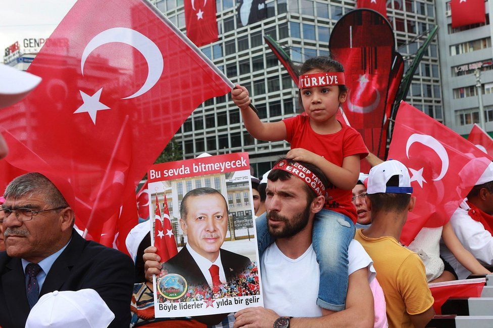 Pro-Erdogan rally in Ankara, 7 Aug 16