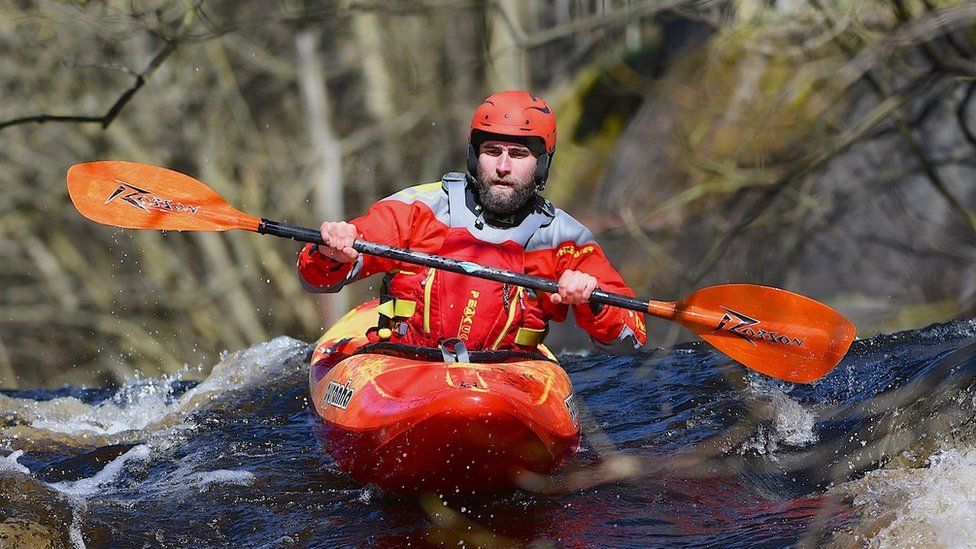 Kayaker on a river