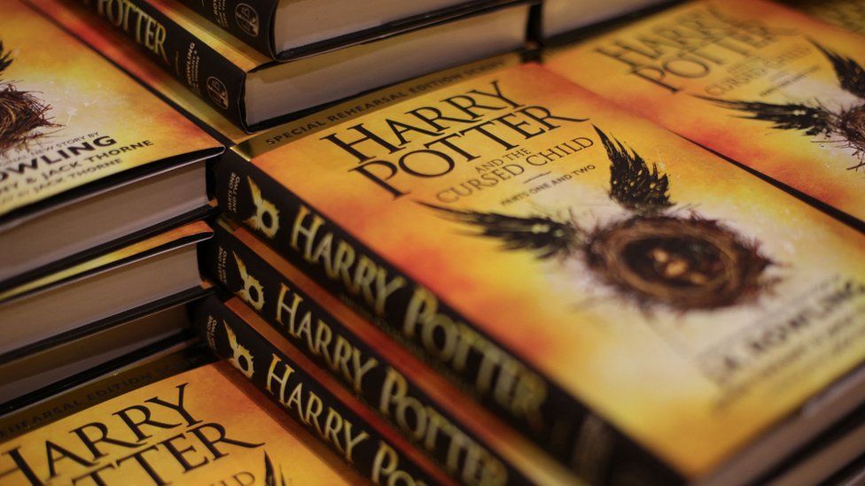 Copies of Harry Potter and the Cursed Child book