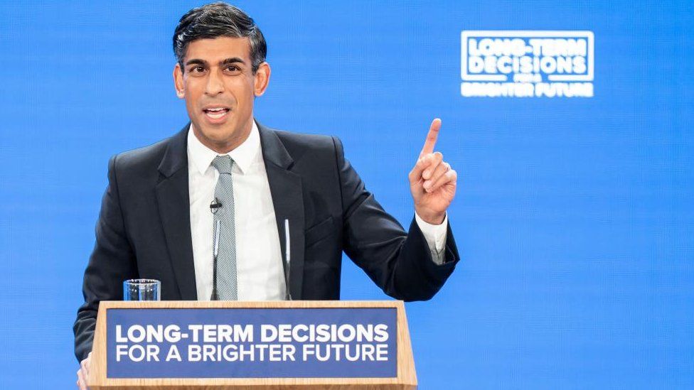 Rishi Sunak at the Conservative party conference