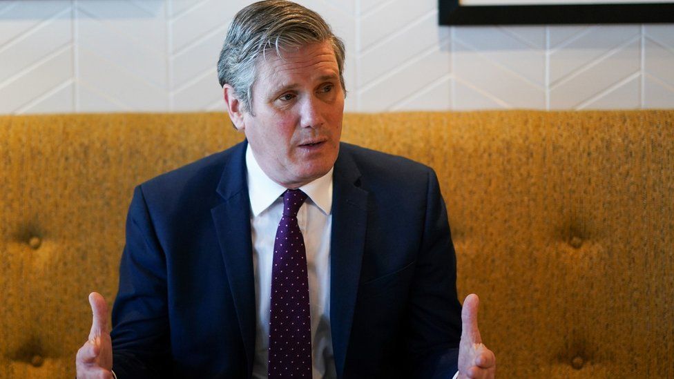 Labour Party leader Sir Keir Starmer during a visit to the Leeds United Foundation at Elland Road in Leeds.
