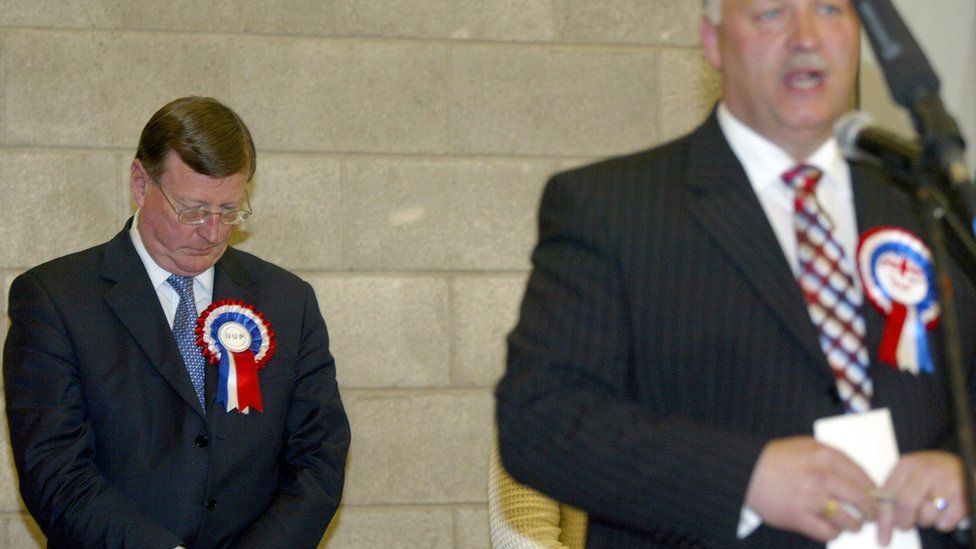 David Trimble lost his Westminster seat to David Simpson