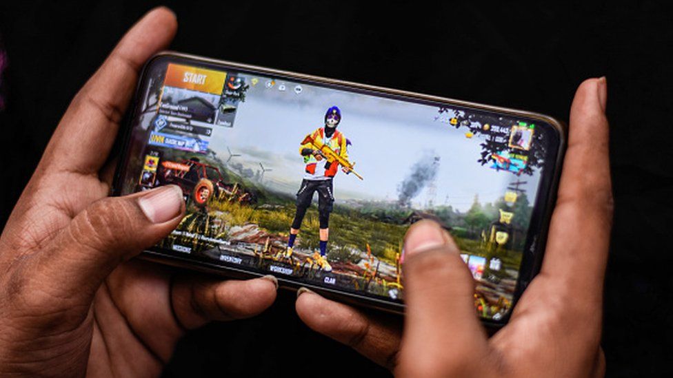 PUBG being played on an Android smartphone.