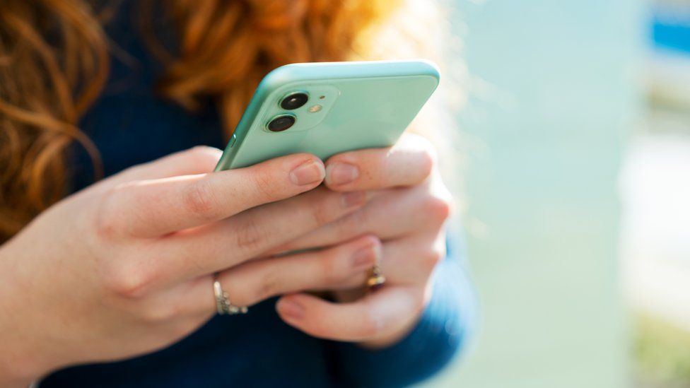 Woman using a mobile phone