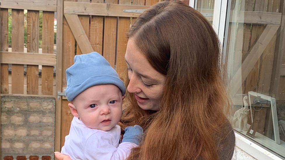 Kezia Crawford and baby Dafydd