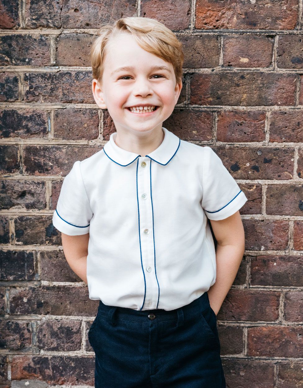Prince George in his official fifth birthday portrait