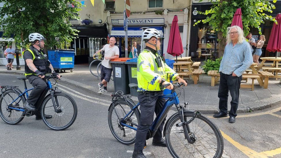 Police on e-bikes