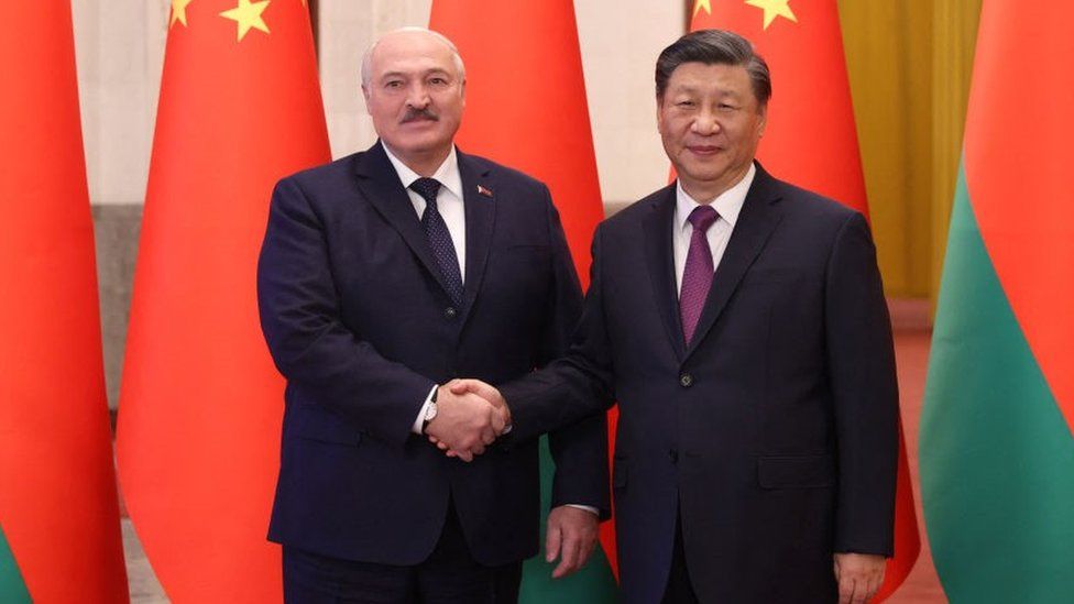 Alexander Lukashenko and Xi Jinping
