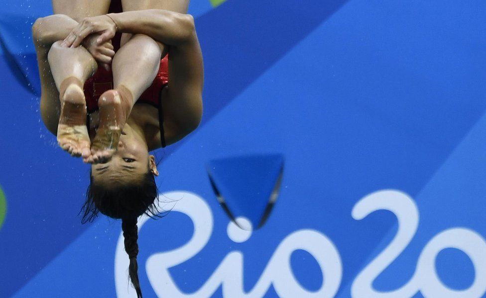 China"s He Zi competes in the Women"s 3m Springboard Final during the diving event at the Rio 2016 Olympic Games - 14 August 2016