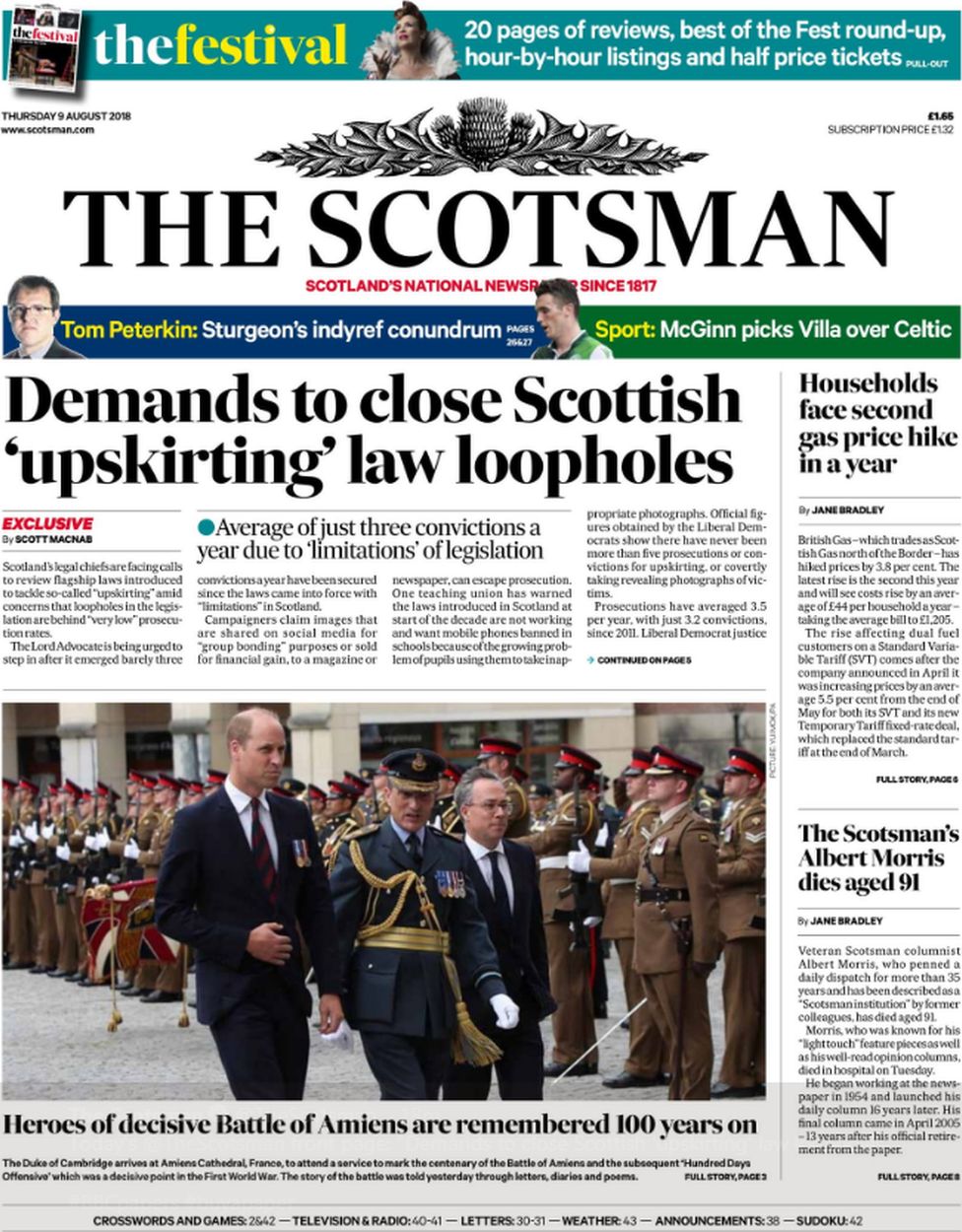Scotland's papers Energy 'price hike' and brothers' deaths BBC News