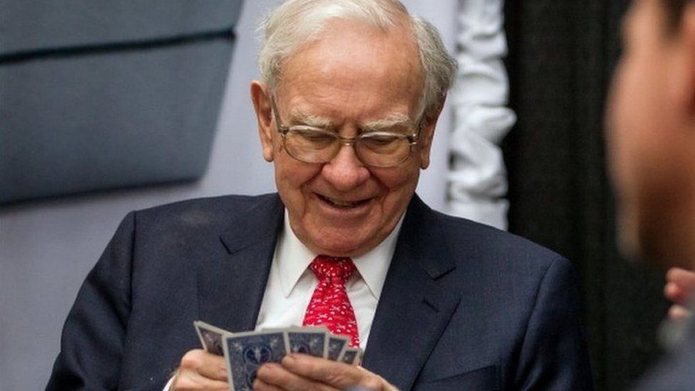 Warren Buffett playing cards