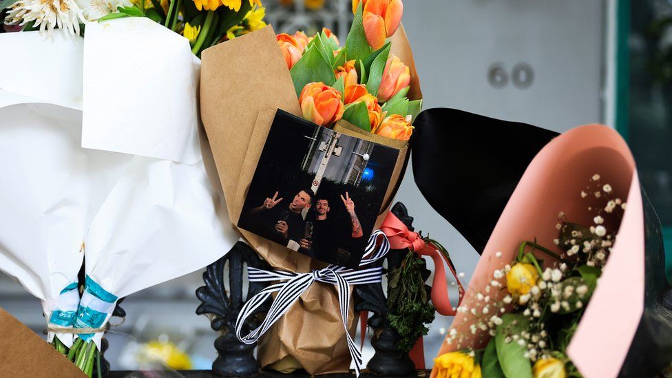 Floral tributes are seen at the Paddington residence of Jesse Baird in Paddington, Sydney