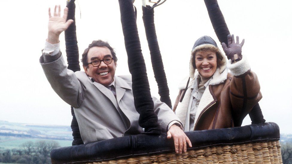 Corbett's character Timothy did finally break away from his parents, at the age of 48, flying off with his love Pippa, played by Bridget Price, in a hot air balloon