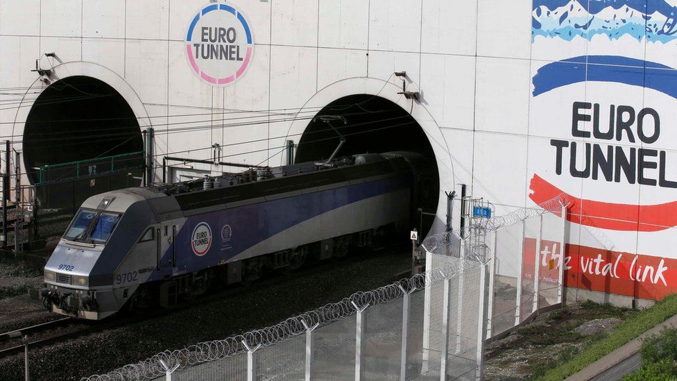 Eurotunnel services return to normal after eight-hour delays - BBC News