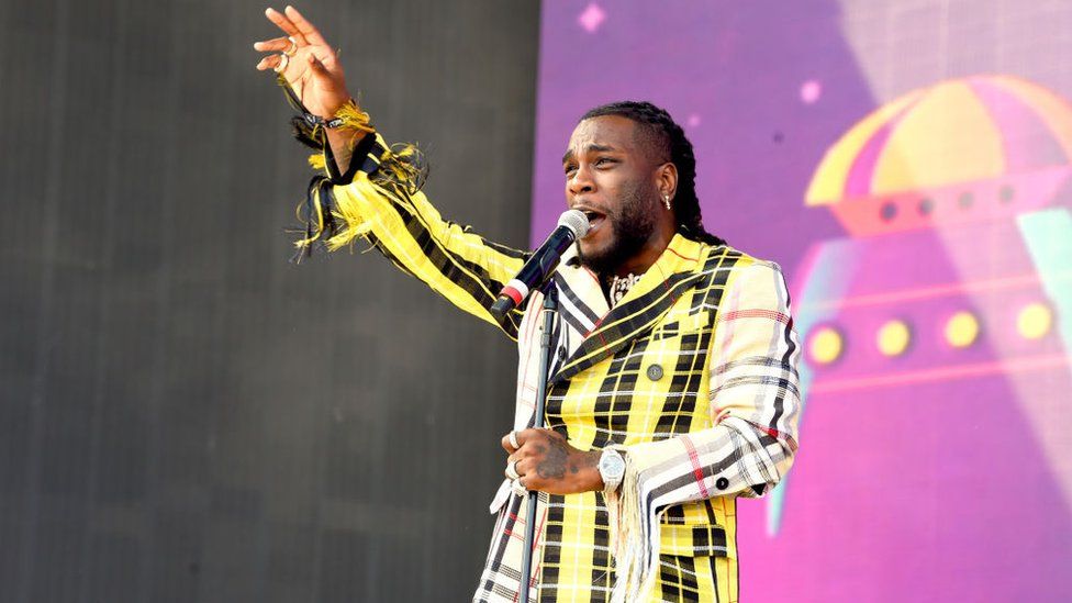 Burna Boy performs on Coachella Stage during the 2019 Coachella Festival in April 2019.
