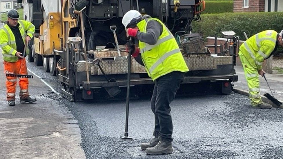 Resurfaced Abingdon Road, Padiham