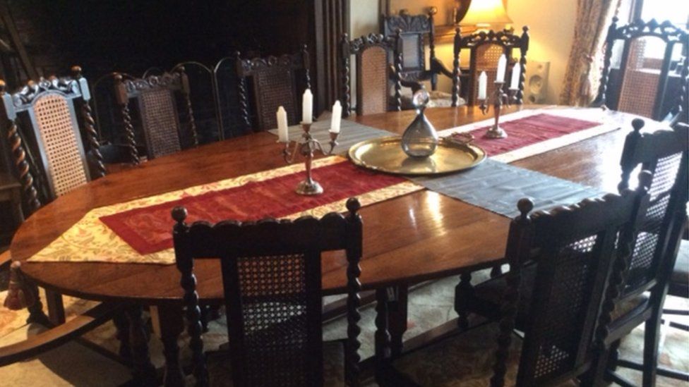 The dining table