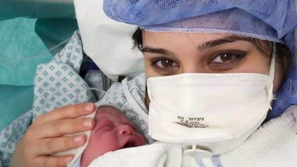 Dr Saliha Mahmood Ahmed and baby