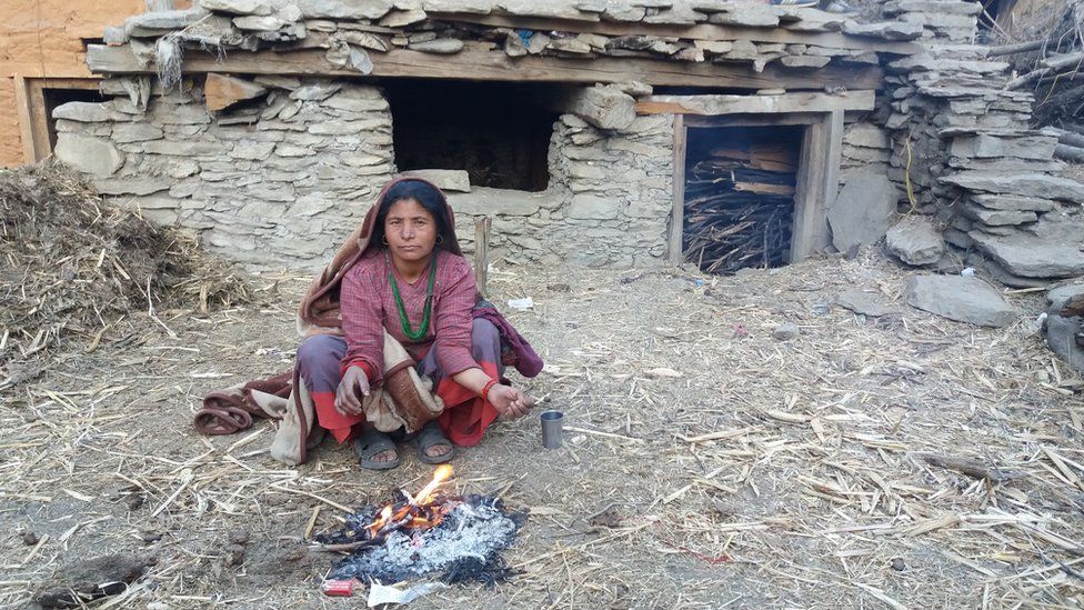 A menstruating woman during chhaupadhi