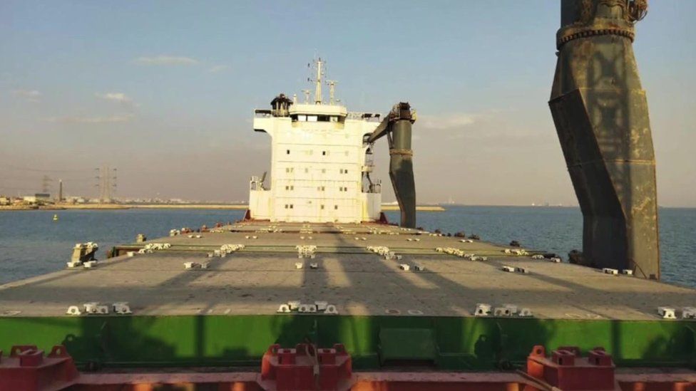 Abandoned cargo ship MV Aman off Egypt's Red Sea coast