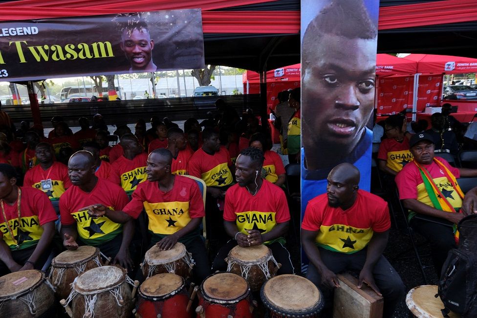 Drummers at the funeral.