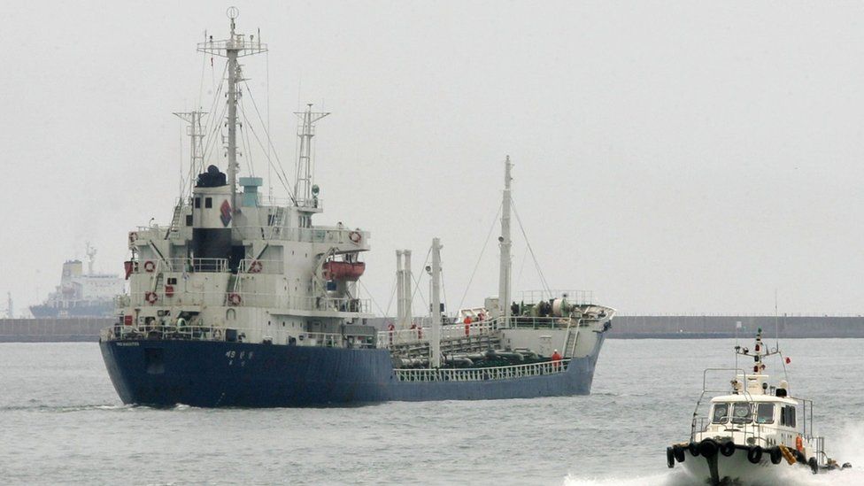 2007 file image of ship legally carrying fuel oil to North Korea