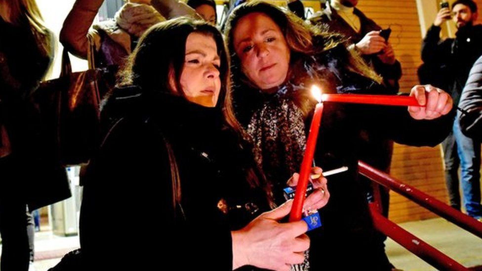 A candle-lit vigil was held on 6 March, the night after the 24 year old was allegedly attacked in the lift at the station