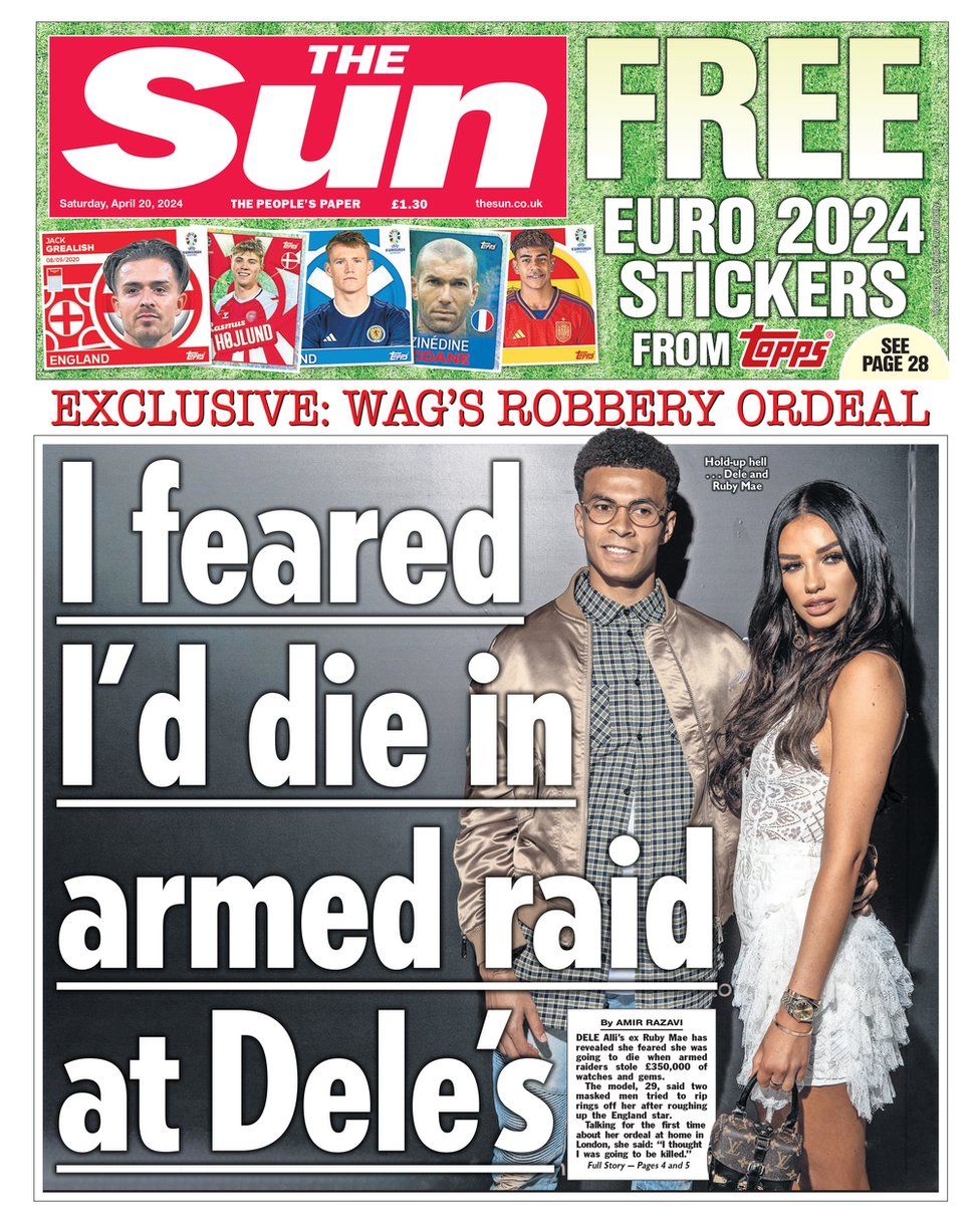 The Sun front page