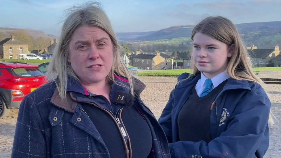 Mother and daughter Amelia are concerned about potential bus cuts