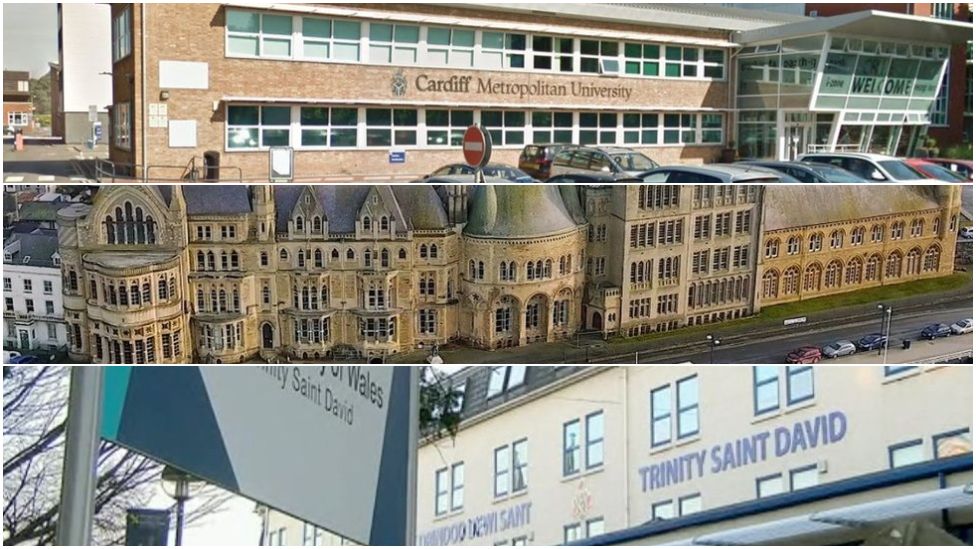 Cardiff Metropolitan University, Aberystwyth University and University of Wales Trinity St David