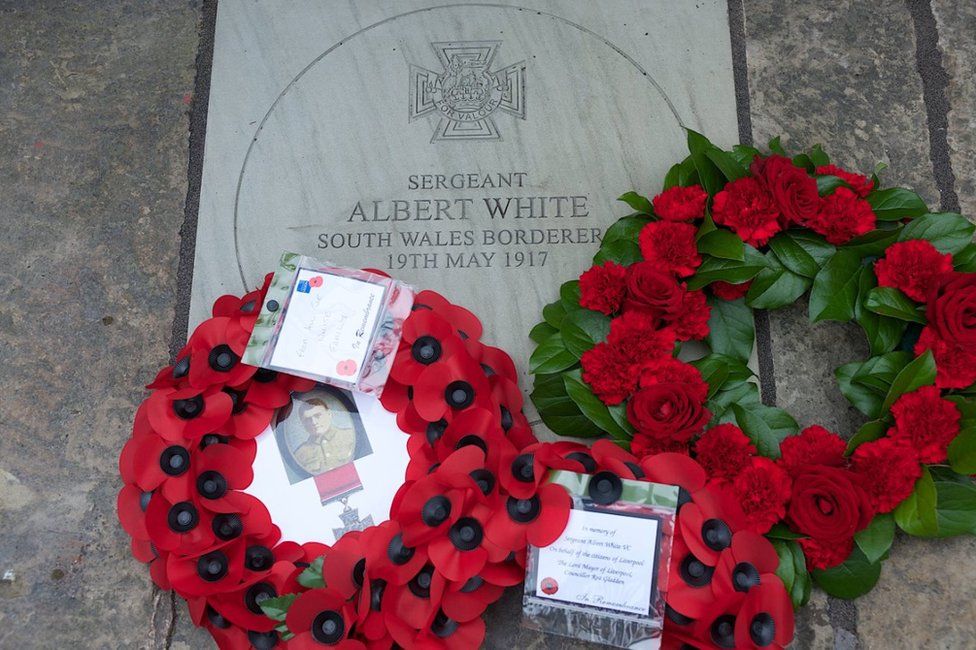 Memorial stone for Albert White