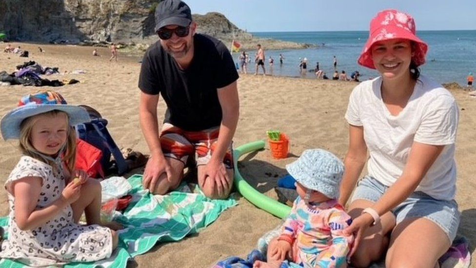 A family day out at Aberporth in Ceredigion