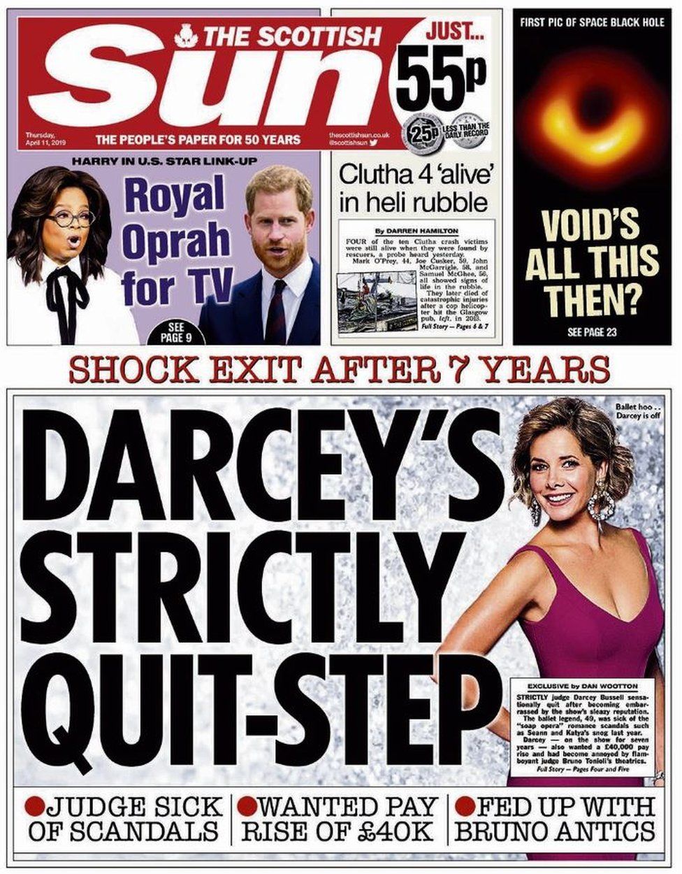 Scotland's papers: Brexit 'Halloween nightmare' and Darcey quits - BBC News