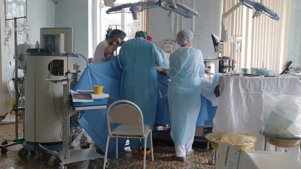 An operating theatre at the hospital