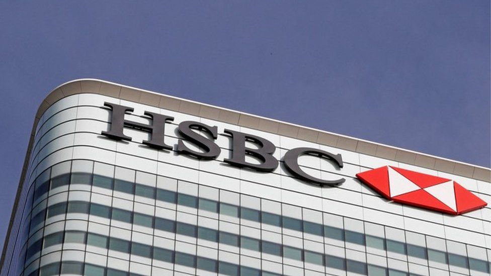 HSBC sign, London.