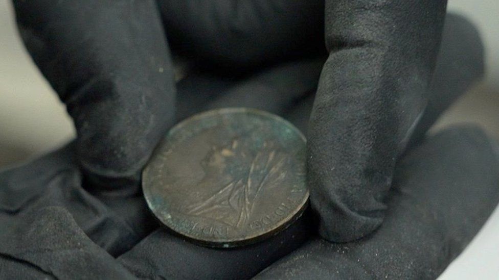 The coins date back to Victorian times