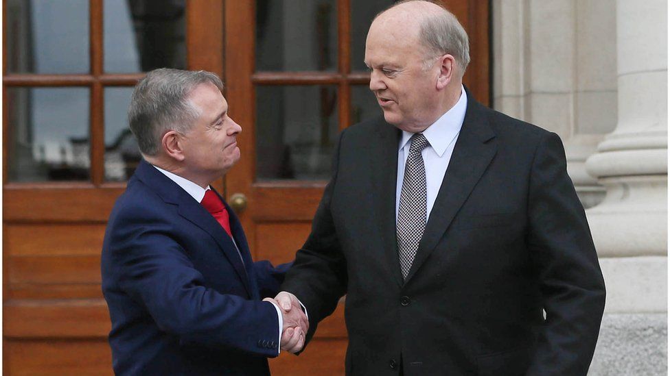 Brendan Howlin and Michael Noonan prepare to deliver the 2015 budget