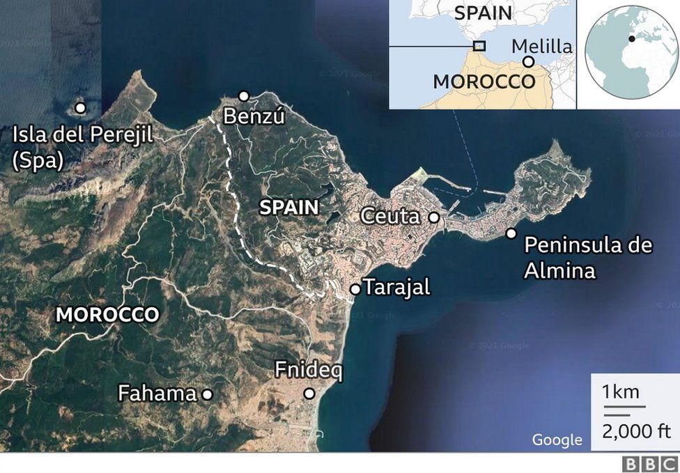 Ceuta Spain Sends Troops As 8 000 Migrants Enter Enclave c News