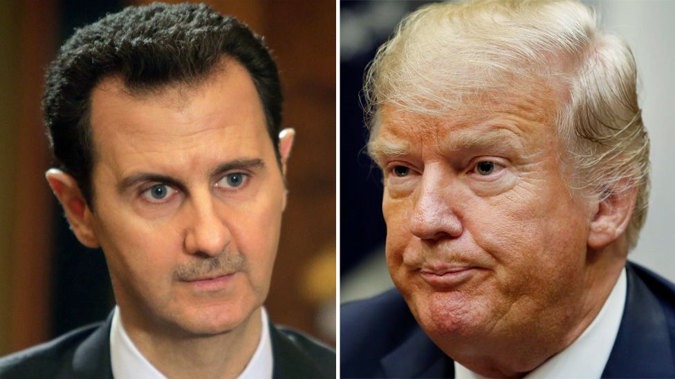 Bashar al-Assad and Donald Trump